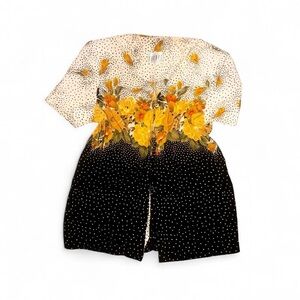 Floral Polka Dot Women's Blouse